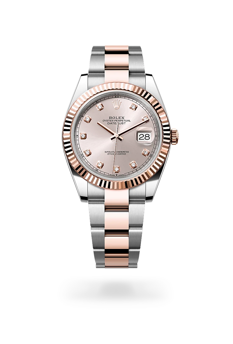 Rolex Datejust 41 in Everose Rolesor combination of Oystersteel