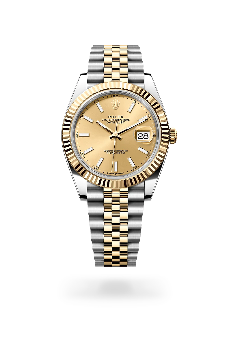 Rolex Datejust 41mm 18K Yellow Gold Steel Bezel Dial Oyster Watch