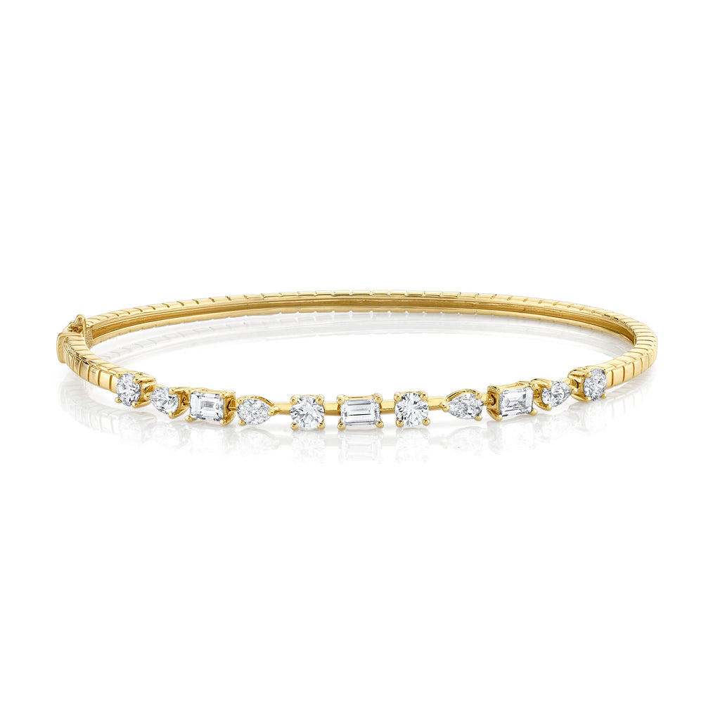 deBoulle Collection Rocker Bangle in Yellow GOld