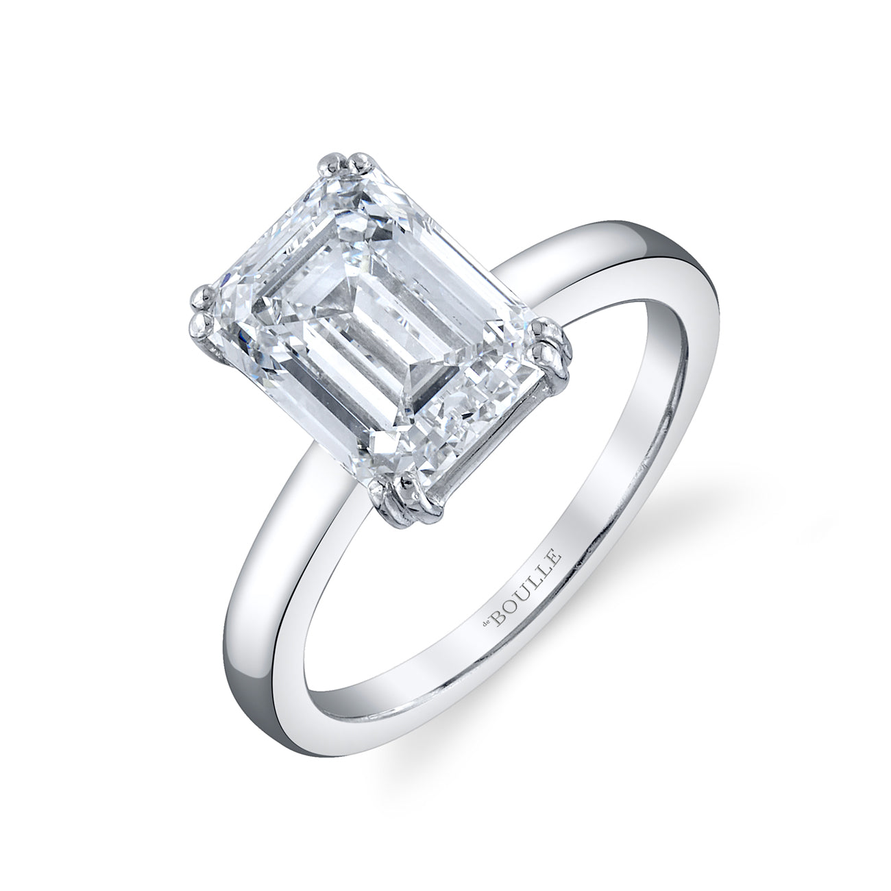 Solitaire Emerald Cut Diamond Engagement Ring