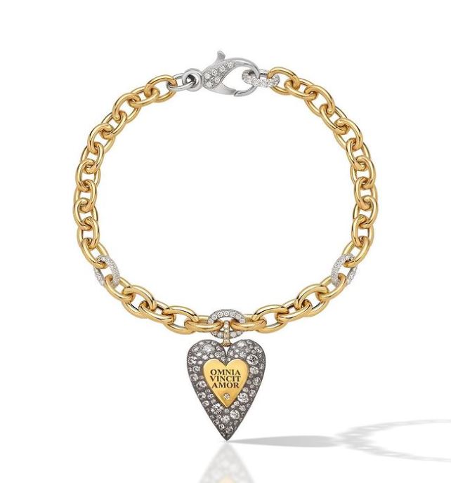 Mariani Heart Charm Link Bracelet
