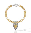 Mariani Heart Charm Link Bracelet