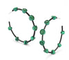 Mariani Emerald Hoop Earrings