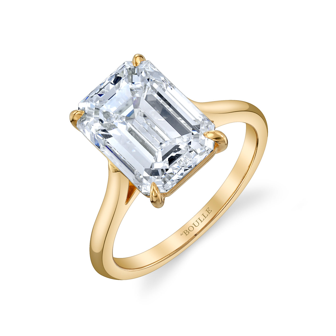 Solitaire Emerald Cut Diamond Engagement Ring