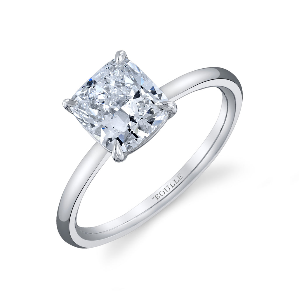 Solitaire Cushion-Cut Diamond Engagement Ring