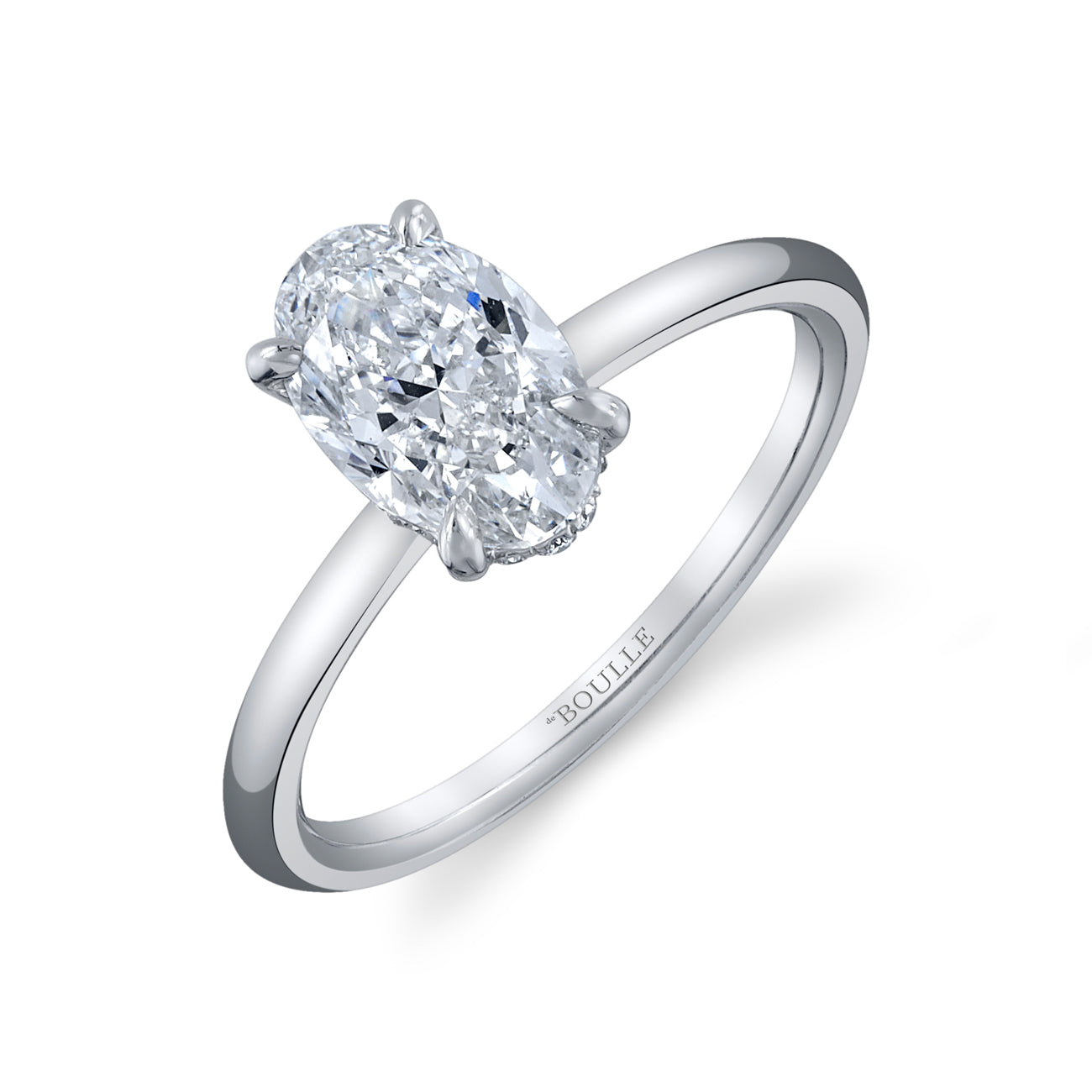 Solitaire Oval Diamond Engagement Ring