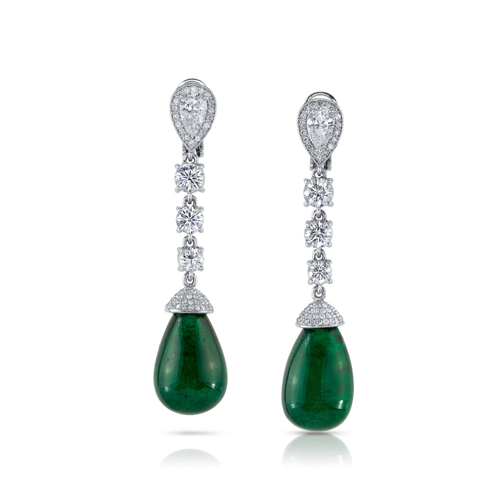 deBoulle High Jewelry Collection Emerald Drop Earrings