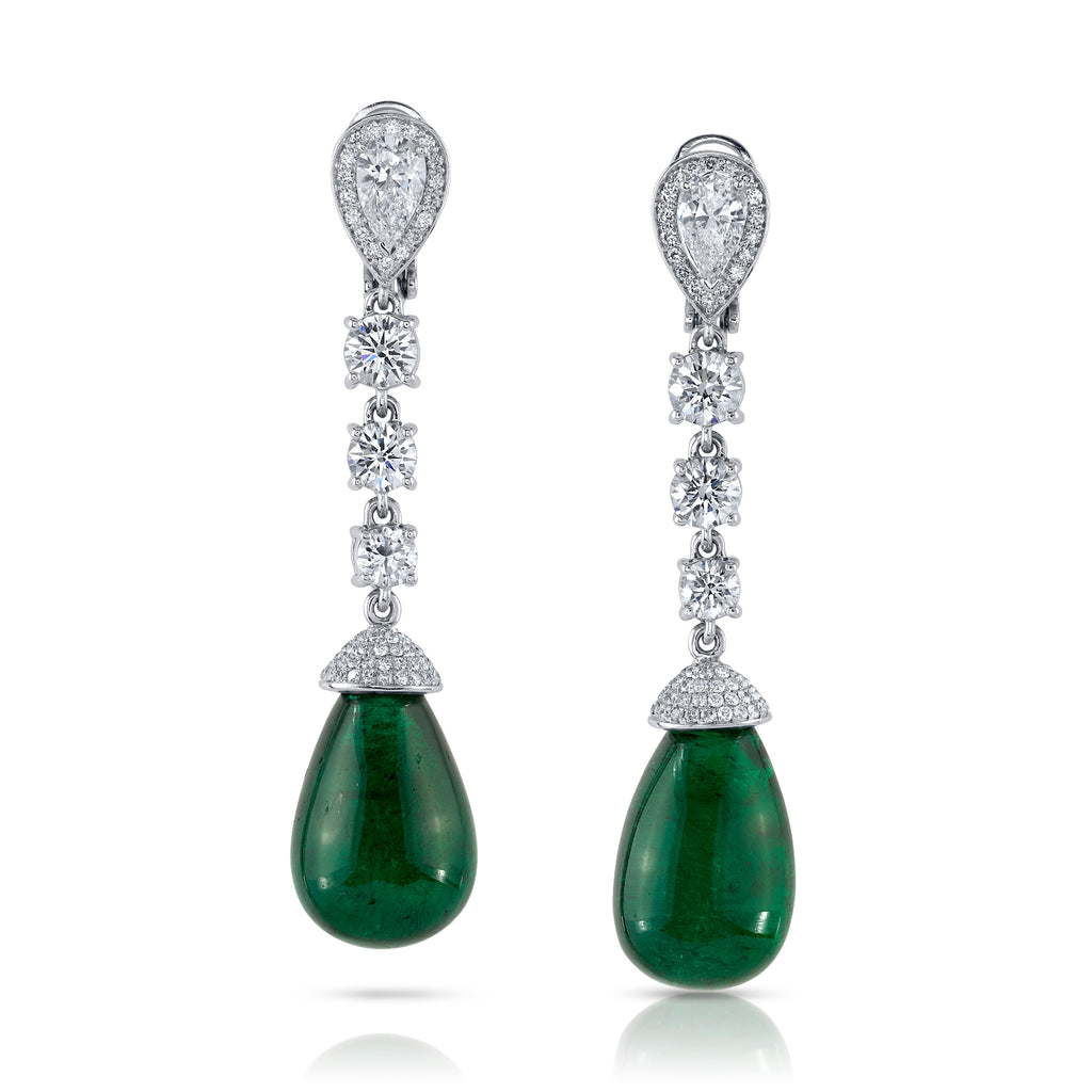 deBoulle High Jewelry Collection Emerald Drop Earrings