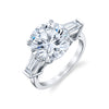 Three Stone Engagement Ring in Platinum