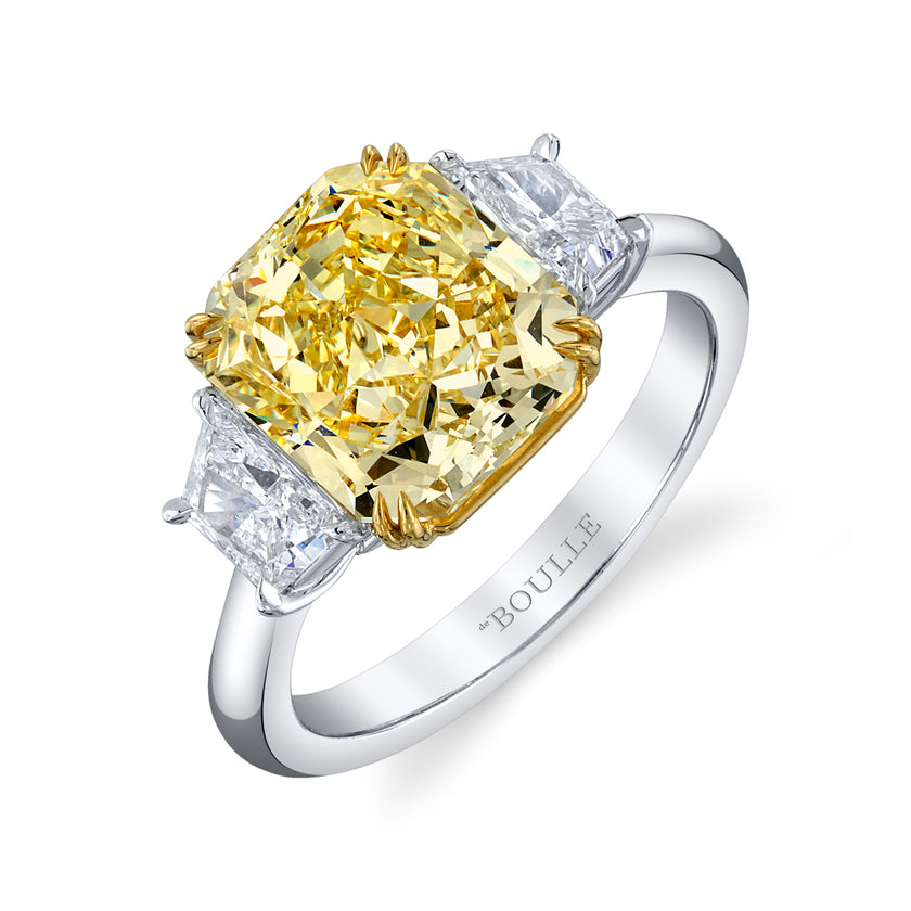 Three Stone Engagement Ring in Platinum