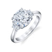 Three Stone Engagement Ring in Platinum