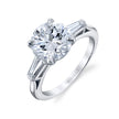 Three Stone Engagement Ring in Platinum