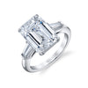 Three Stone Engagement Ring in Platinum