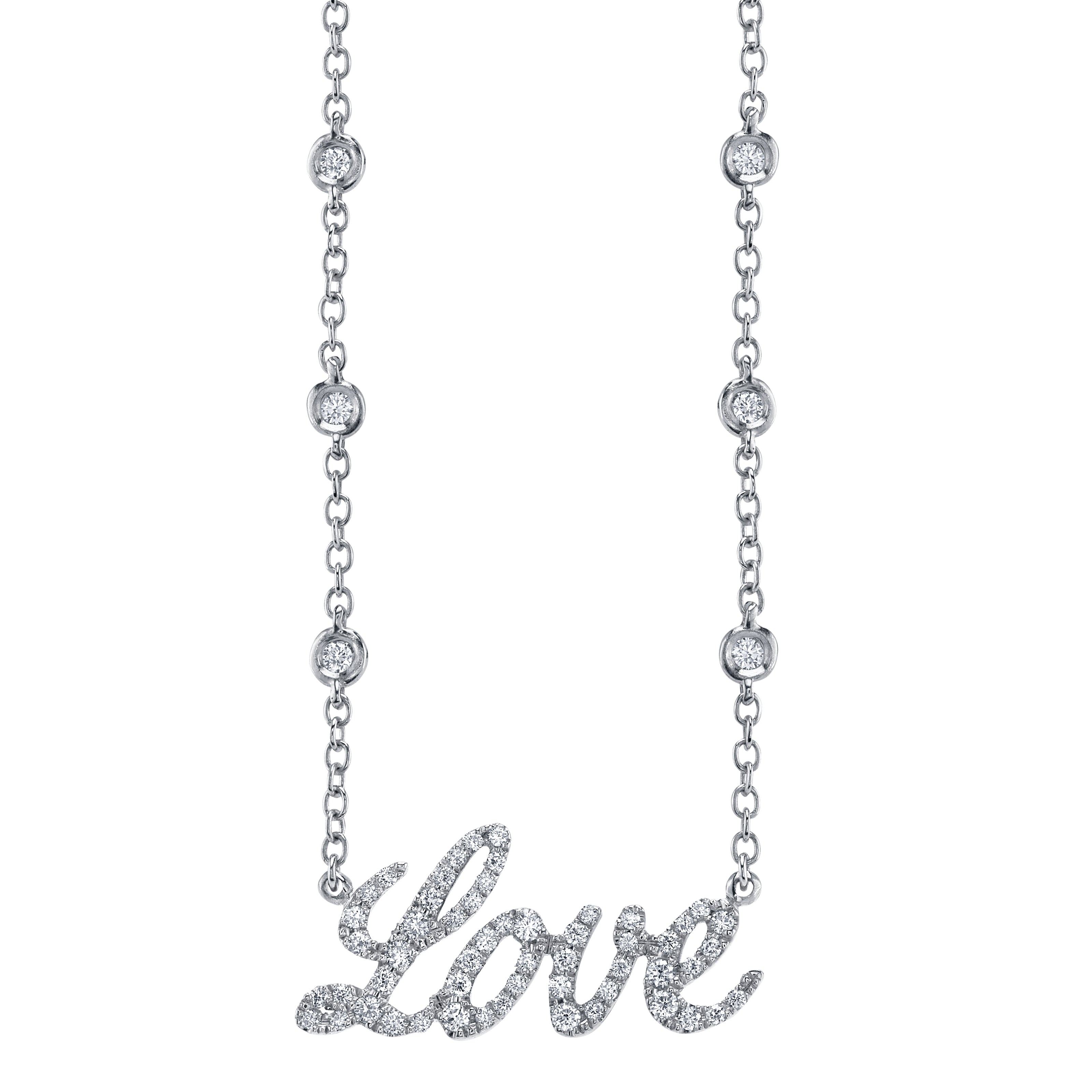 deBoulle Collection Love Pendant in White Gold