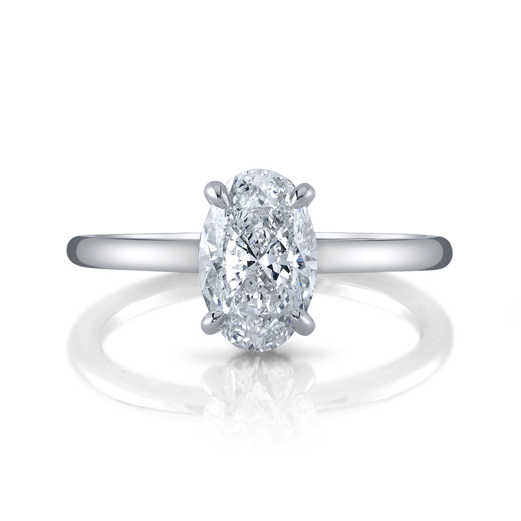 Solitaire Oval Diamond Engagement Ring