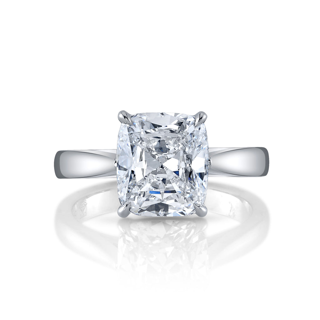 Solitaire Cushion-Cut Diamond Engagement Ring