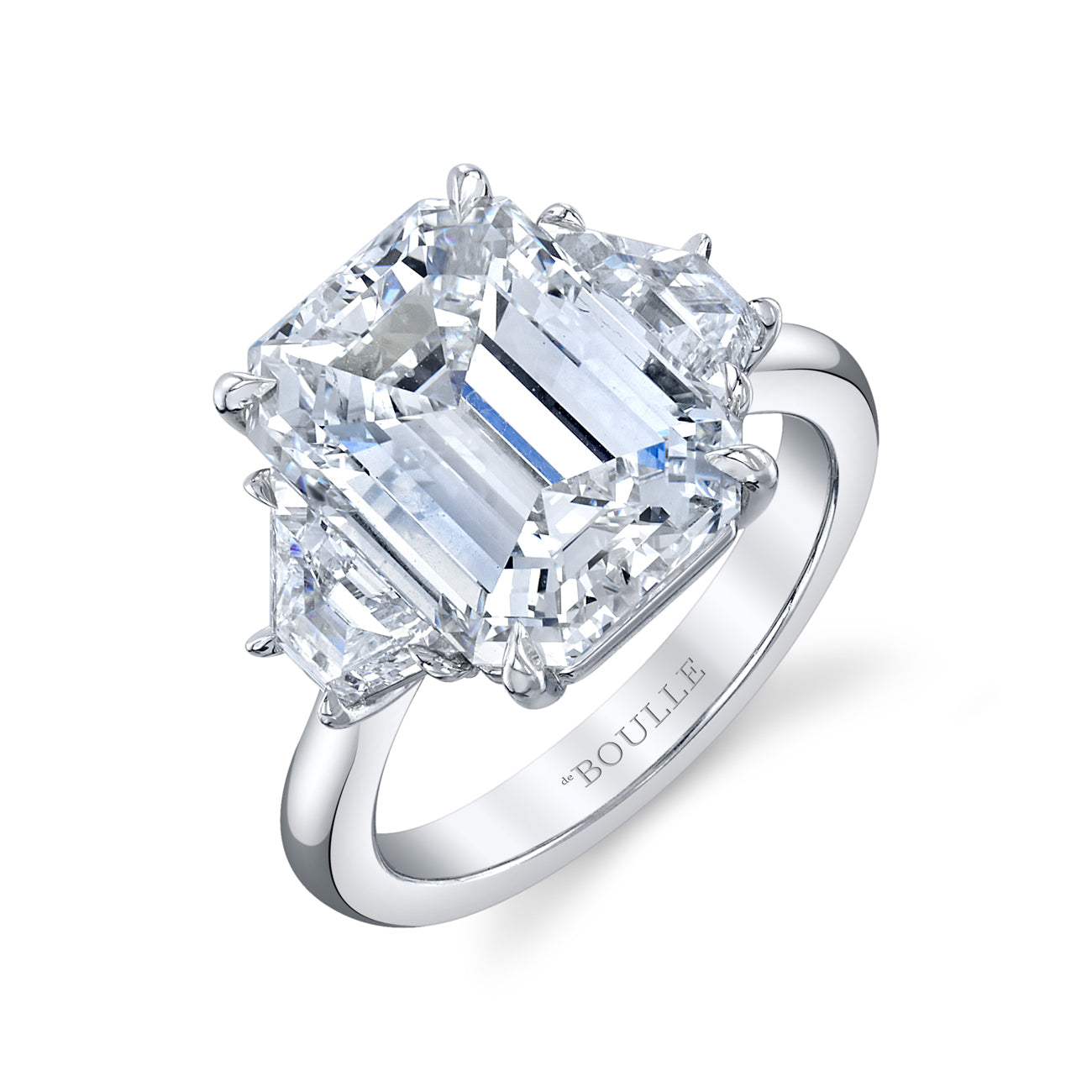 Three Stone Engagement Ring in Platinum