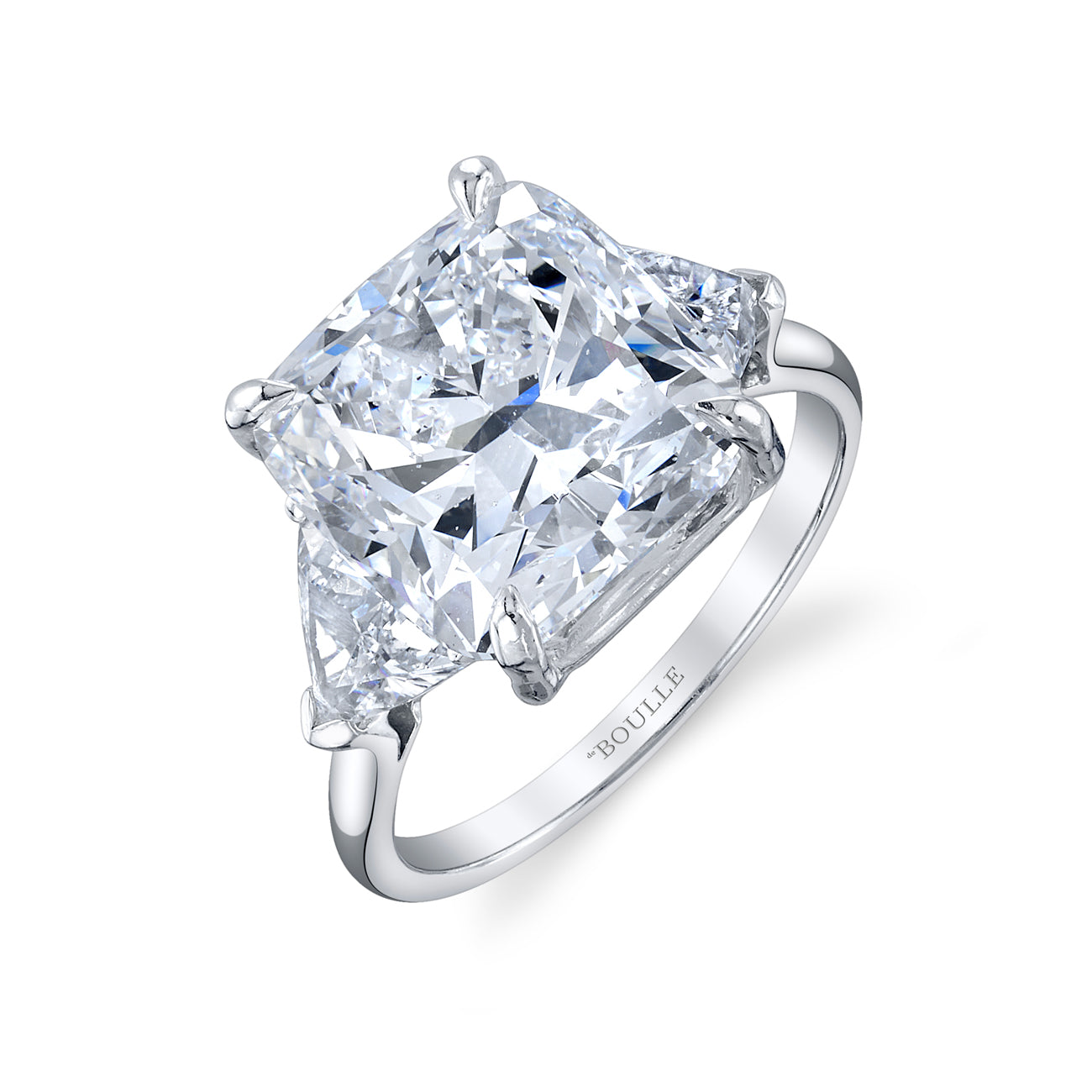 Three Stone Engagement Ring in Platinum