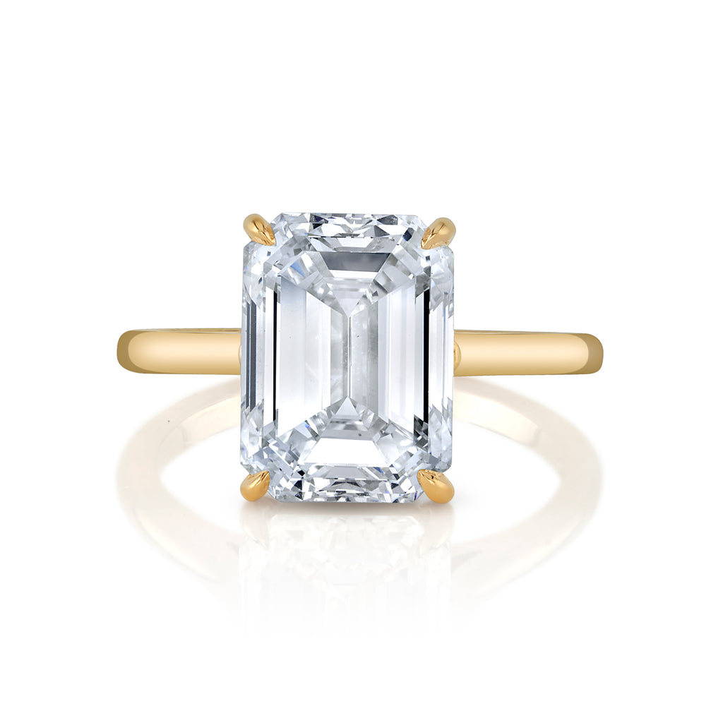 Solitaire Emerald Cut Diamond Engagement Ring