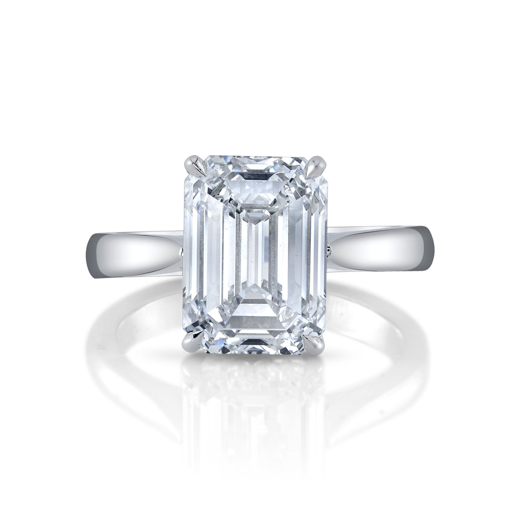 Solitaire Emerald-Cut Engagement Ring