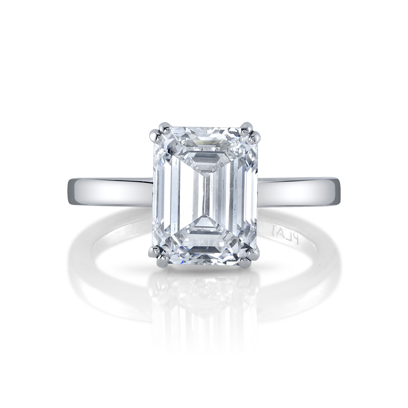 Solitaire Emerald Cut Diamond Engagement Ring