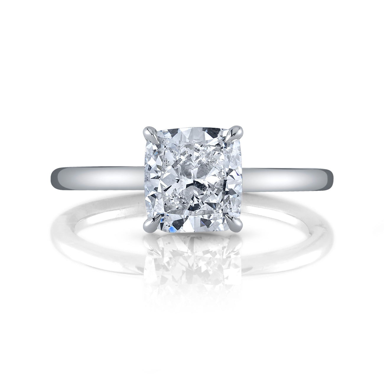 Solitaire Cushion-Cut Diamond Engagement Ring