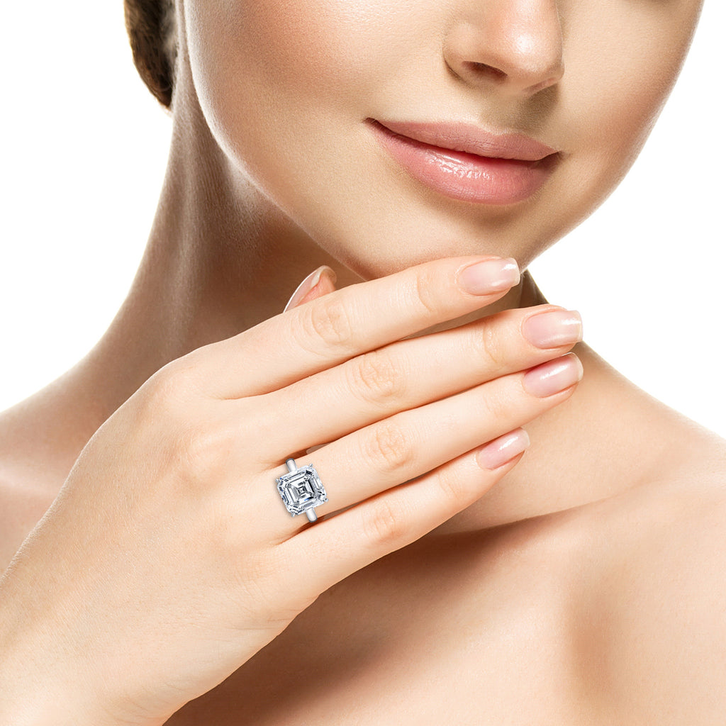 Solitaire Cushion-Cut Diamond Engagement Ring