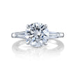 Three Stone Engagement Ring in Platinum