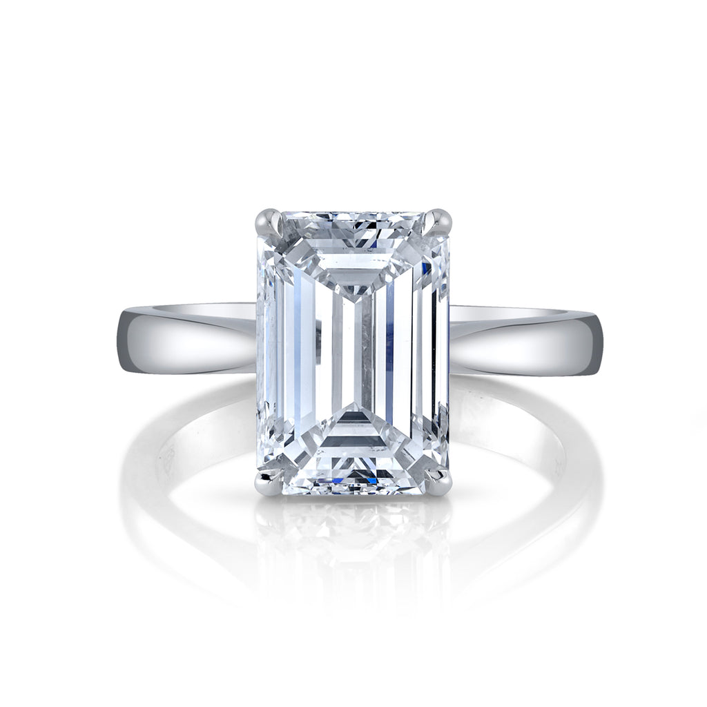 Solitaire Emerald Cut Diamond Engagement Ring