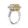 Criss Cross Yellow Diamond Ring