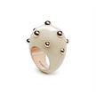 Giorgio B Goccia Ring in Ivory Enamel