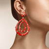 Giorgio B Goccia Earrings in Red Enamel