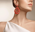 Giorgio B Goccia Earrings in Red Enamel