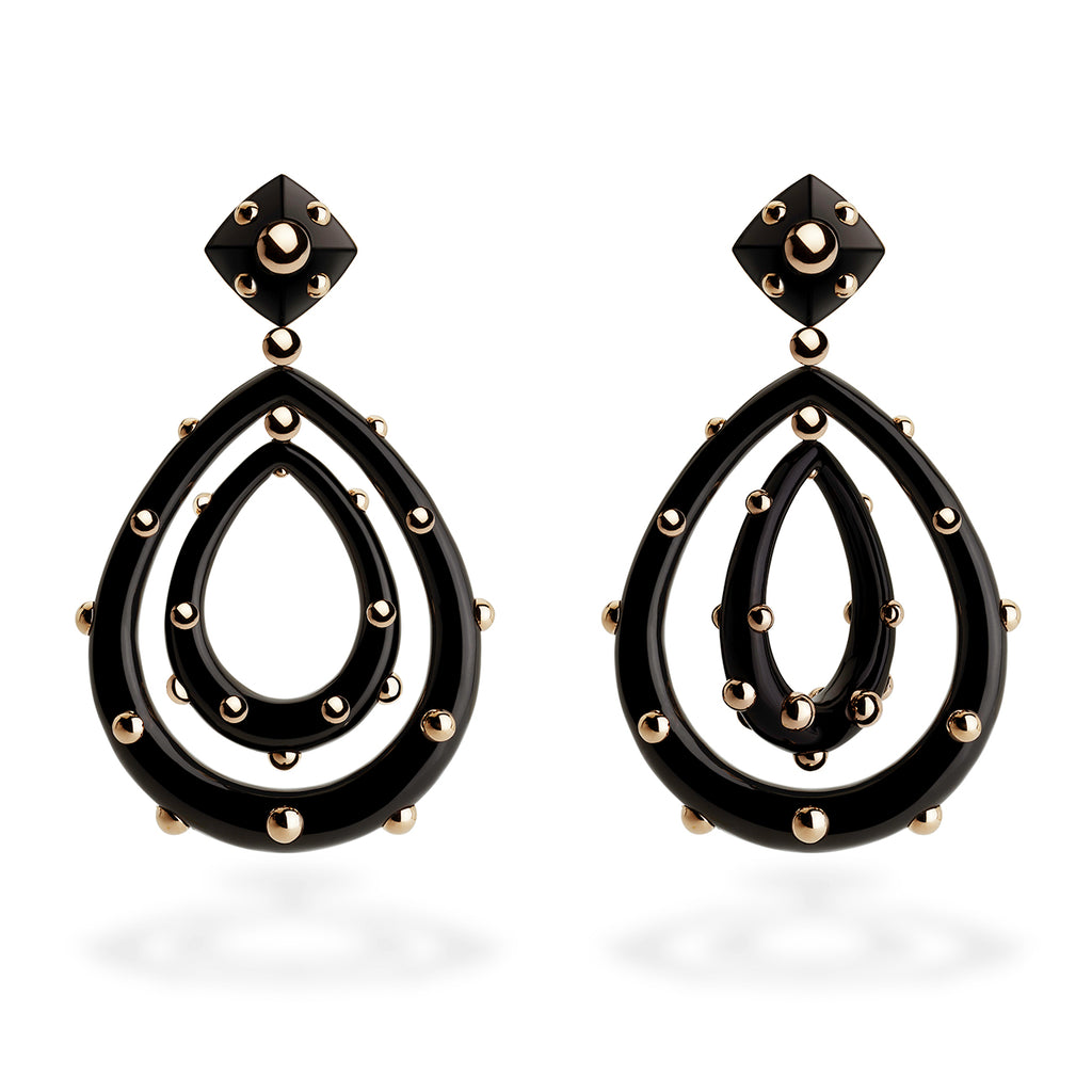 Goccia Earrings Black