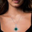 Emerald Bottony Cross Pendant