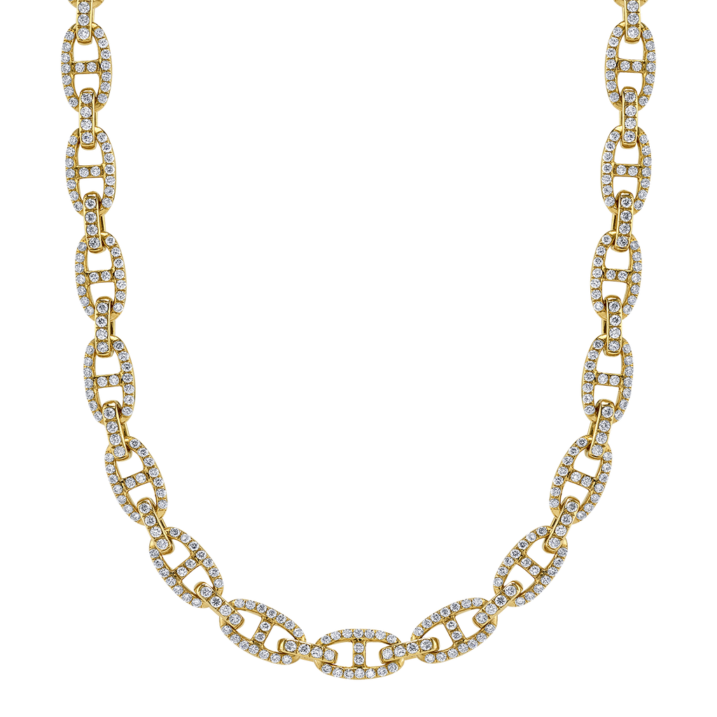 deBoulle Collection Chain Link Necklace with Diamonds