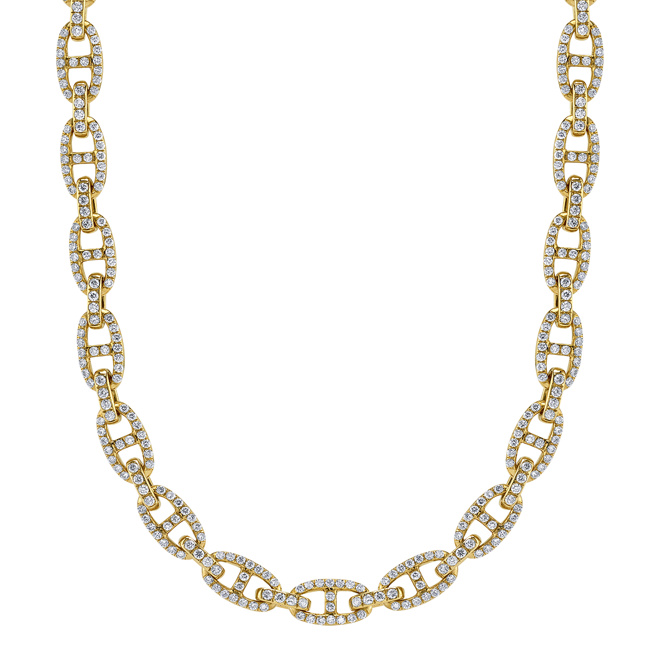 deBoulle Collection Chain Link Necklace with Diamonds