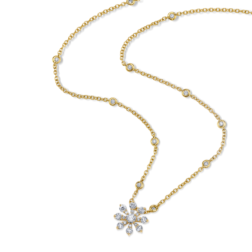 deBoulle Collection Bloom Necklace in Yellow Gold