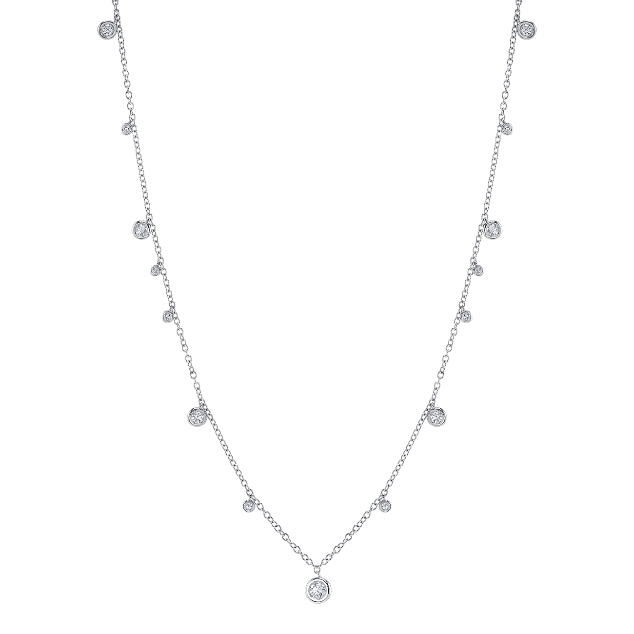 Diamonds by the Yard Necklace in White Gold