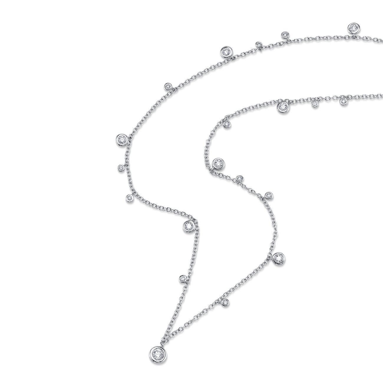 Diamonds by the Yard Necklace in White Gold