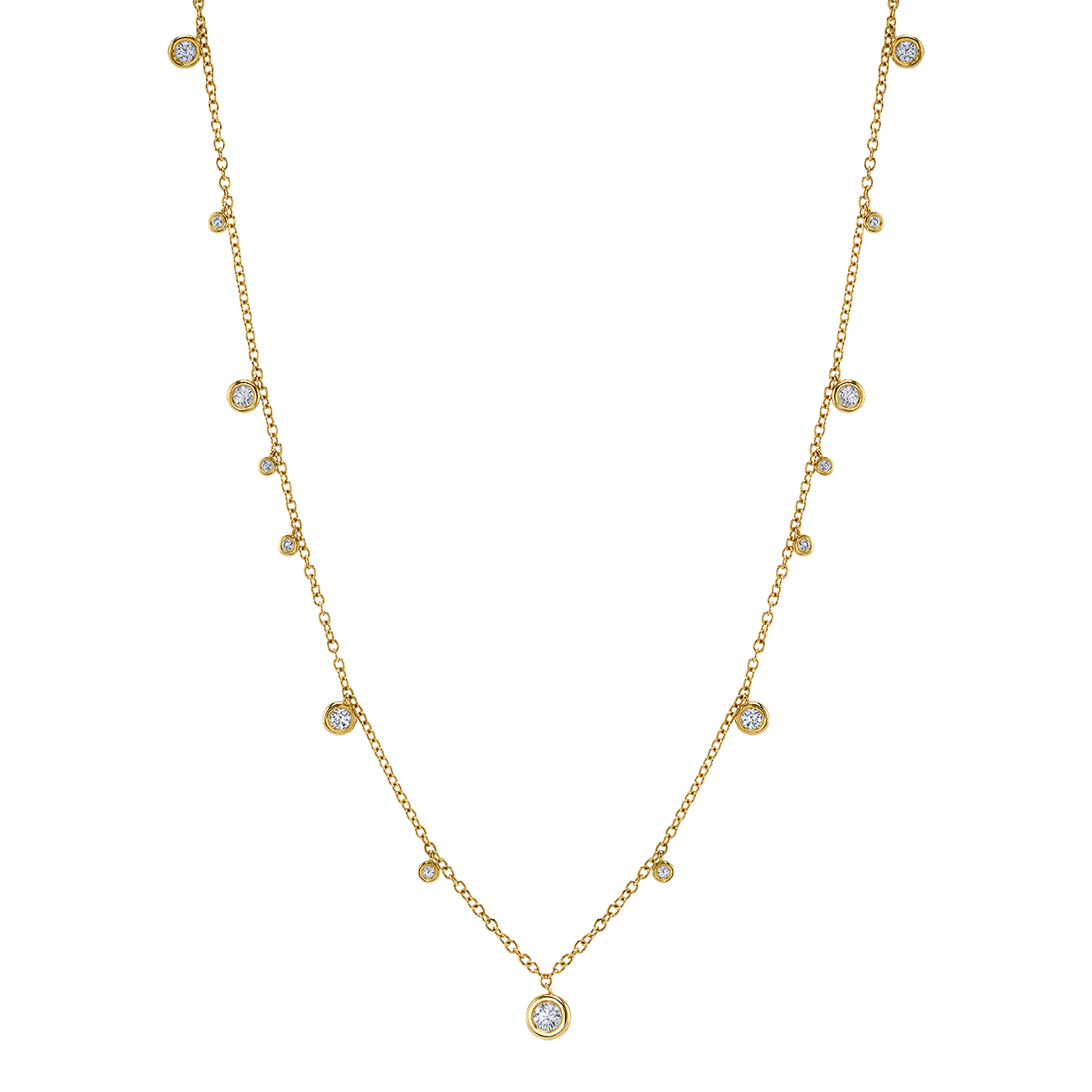 deBoulle Collection Diamonds by the Yard Necklace in Yellow Gold