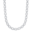 Linkedin Necklace with Diamonds in White Gold