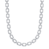 Linkedin Necklace with Diamonds in White Gold