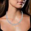 deBoulle Collection Linkedin Necklace with Diamonds in White Gold