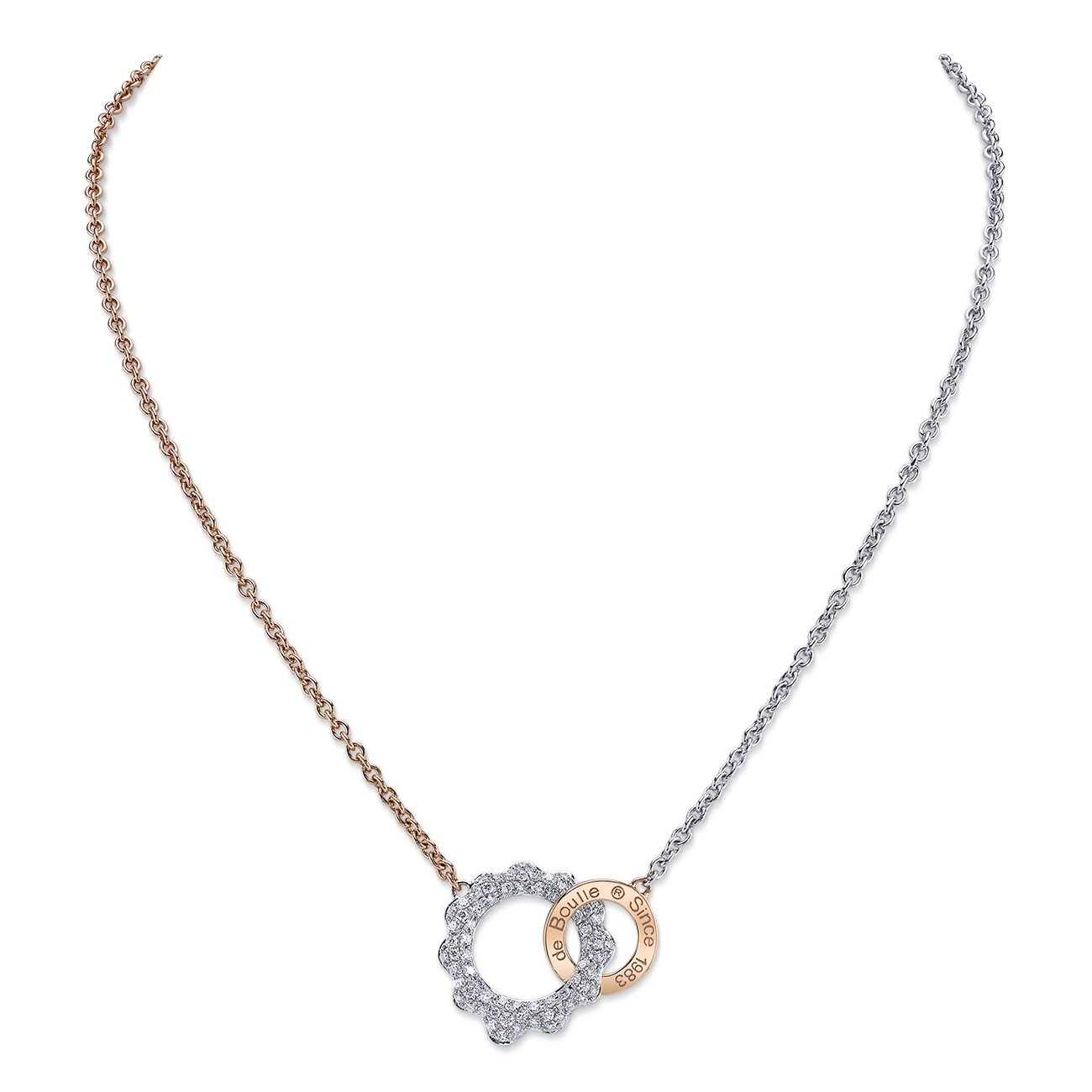 deBoulle Since 1983 Necklace in White and Rose Gold