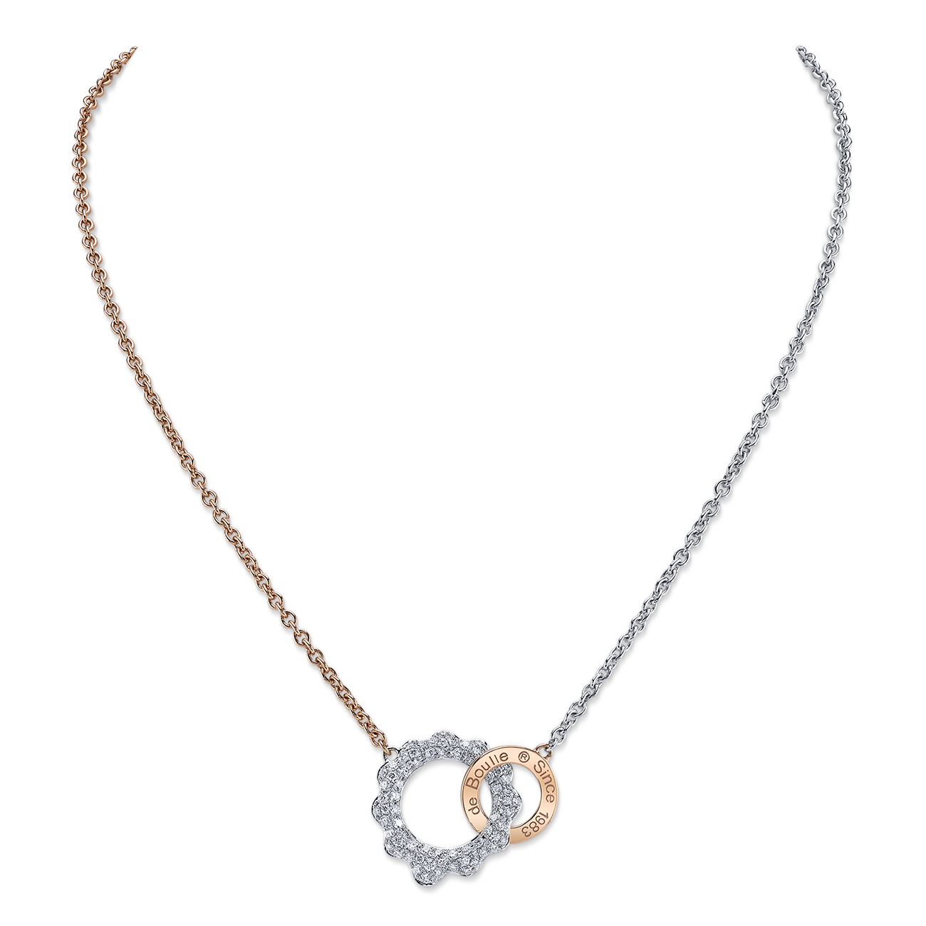deBoulle Since 1983 Necklace in White and Rose Gold