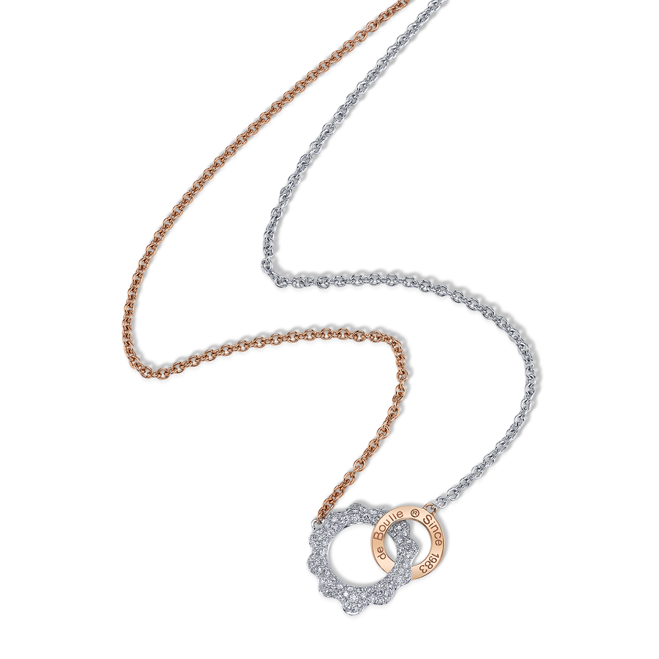 deBoulle Since 1983 Necklace in White and Rose Gold