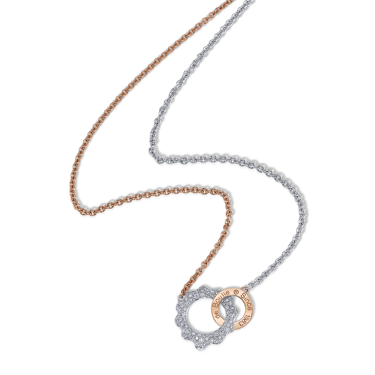 deBoulle Since 1983 Necklace in White and Rose Gold