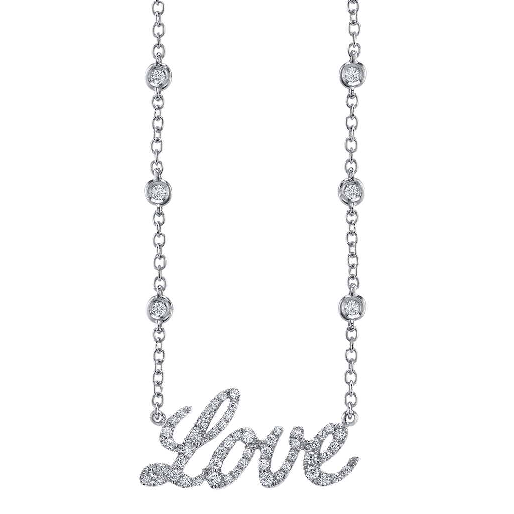 Love Necklace in White Gold