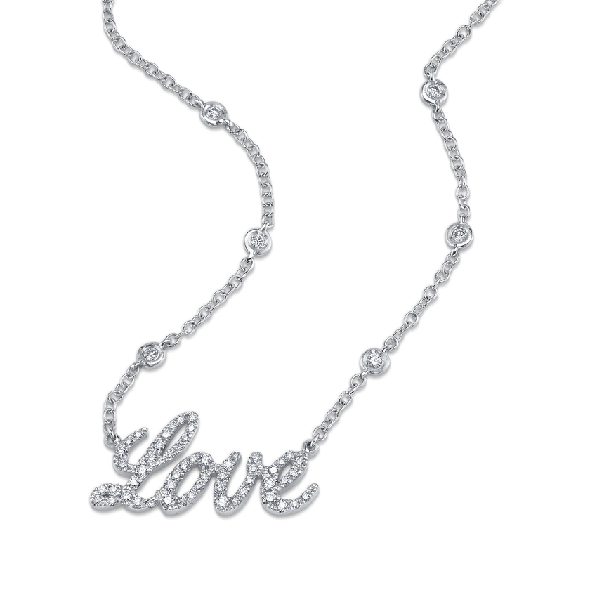 deBoulle Collection Love Necklace in White Gold